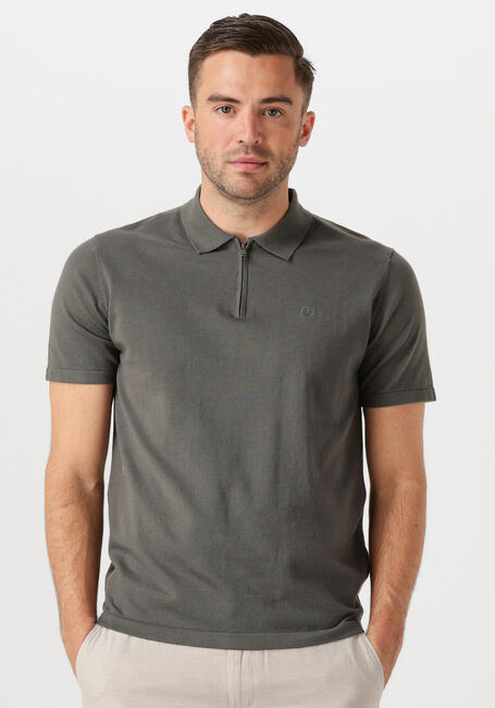 Dunkelgrün DSTREZZED Polo-Shirt DORIAN ZIP POLO - large