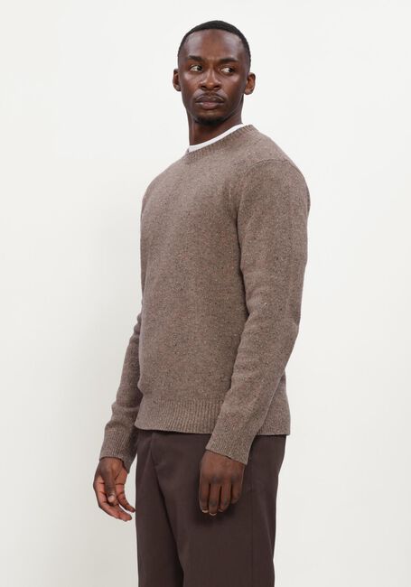 Braune SELECTED MEN Pullover LMNEIL LS KNIT NEPS CREW NECK - large
