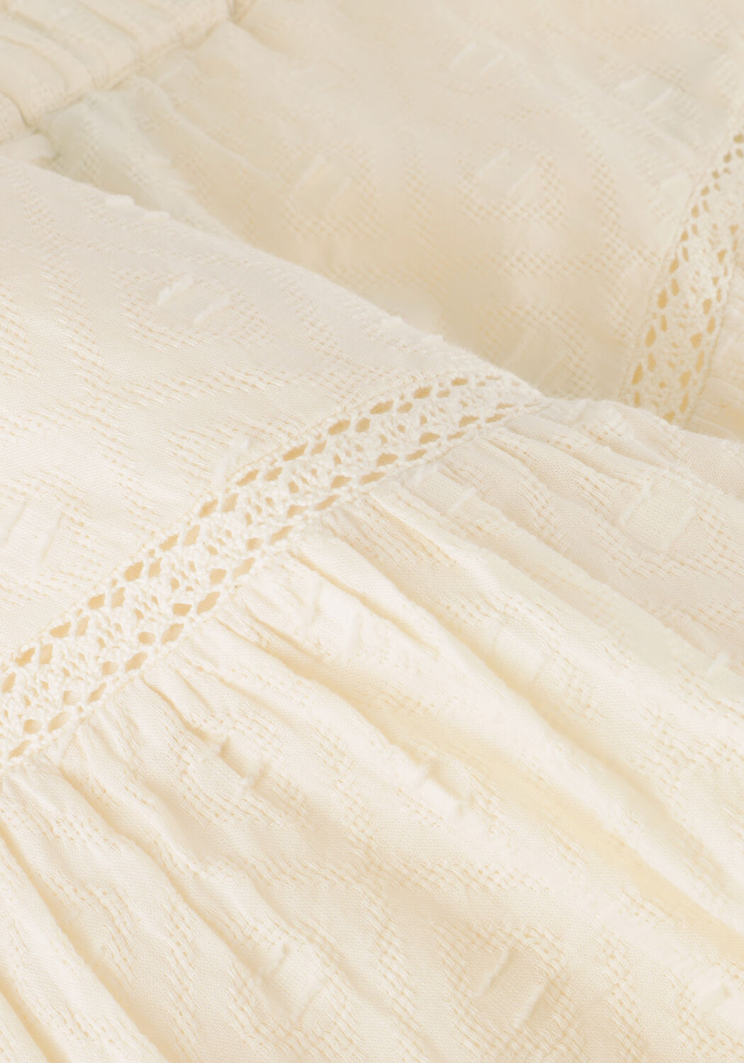 Sand INDIAN BLUE JEANS Minirock LACE RUFFLE SKIRT - large