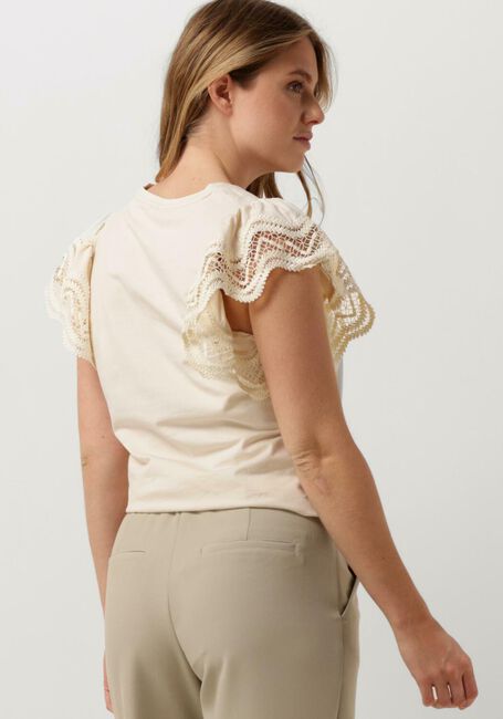 Nicht-gerade weiss SUMMUM T-shirt JERSEY TOP TEE WITH LACE - large