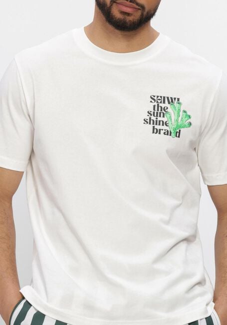 Wei&szlig;e SHIWI Polos & T-Shirts LIAM REGULAR FIT PAINTED CORAL T-SHIRT - large