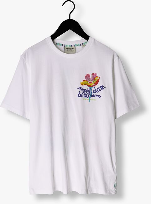 Weiße SCOTCH & SODA T-shirt ENDLESS SUMMER ARTWORK TEE - large