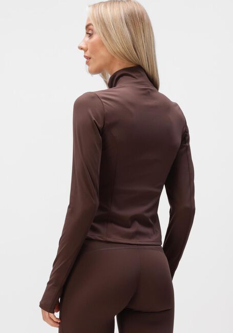 Braune NEO NOIR Strickjacke NOLANA ZIP BLOUSE - large