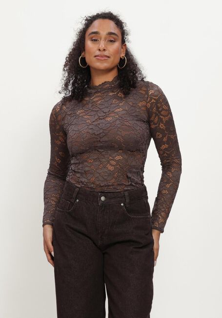 Braune Y.A.S. Top YASLACEY LS LACE TOP - large