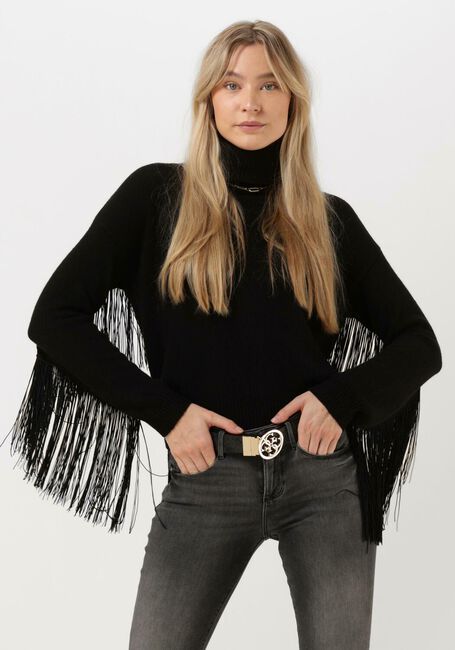 Schwarze GUESS Rollkragenpullover LEONIE ROLL NECK LS SWEATER - large