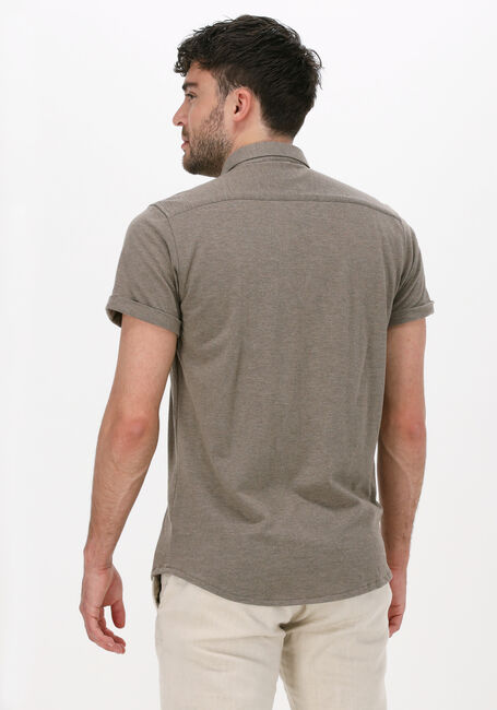 Taupe DSTREZZED Casual-Oberhemd SHIRT BUTTON DOWN S/S MELANGE PIQUE - large