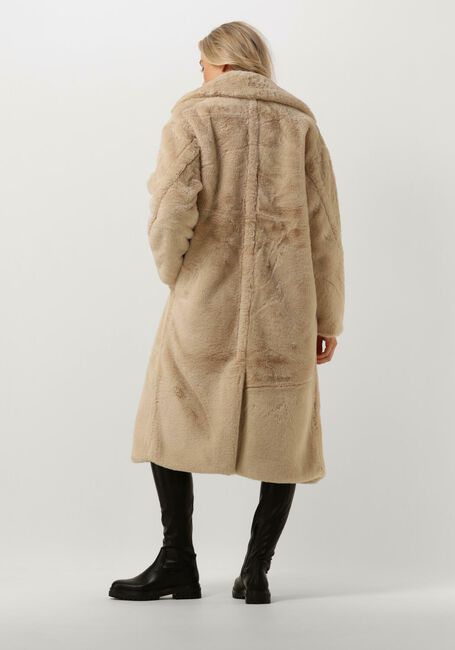 Ecru NOTRE-V Fake-Fur-Jack FUR COAT LONG - large
