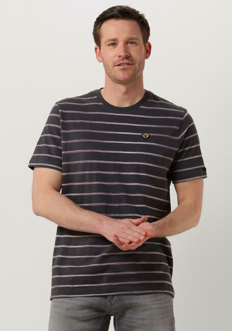 Dunkelblau PME LEGEND T-shirt SHORT SLEEVE R-NECK SPACE YD STRIPED JERSEY - large