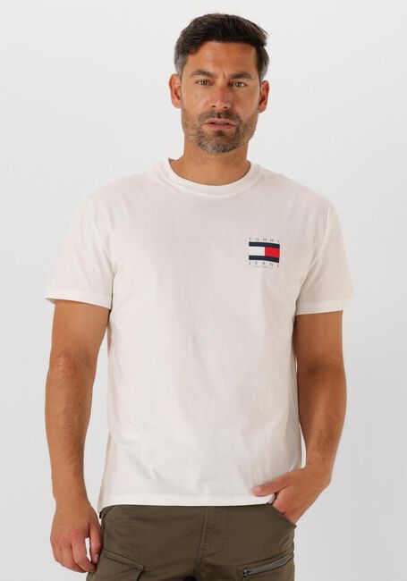 Ecru TOMMY JEANS T-shirt TJM REG FLAG GRAPH BCKORINT T EXT - large