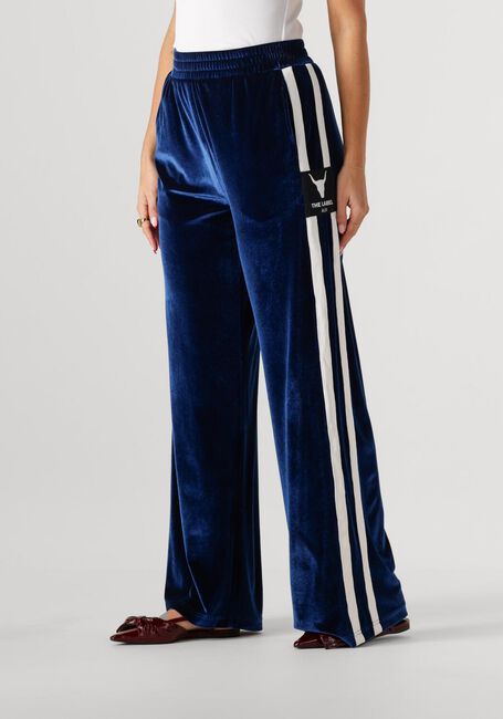 Blaue ALIX THE LABEL Weite Hose LADIES WOVEN VELVET SPORTY PANTS - large