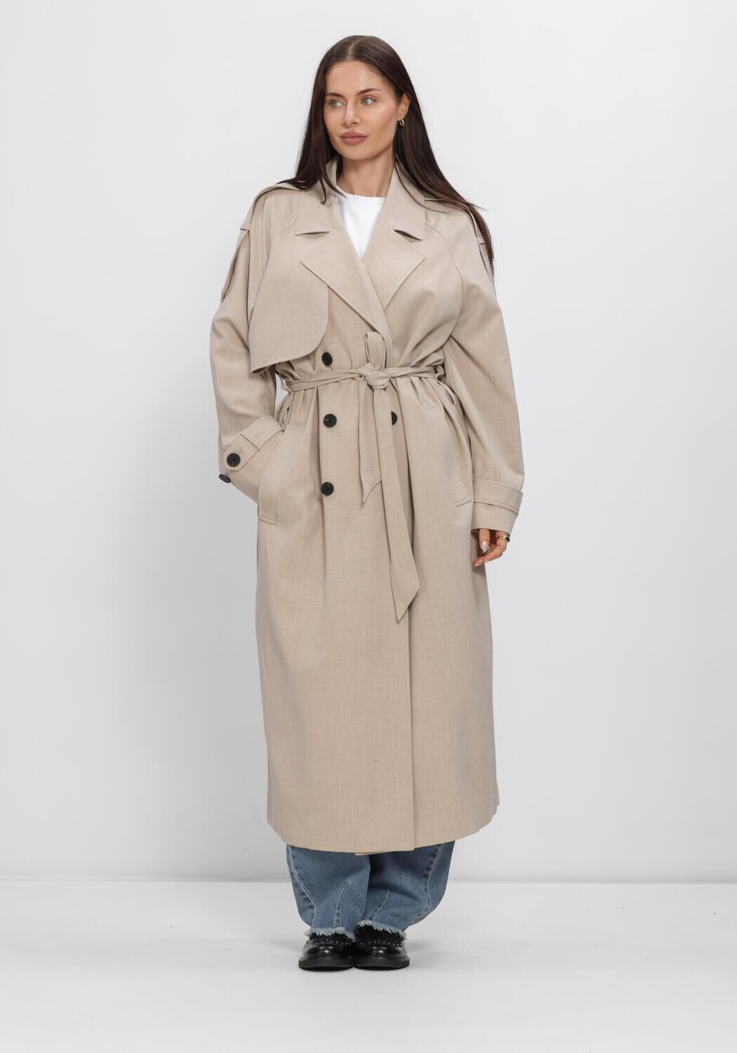 Beige SECOND FEMALE Jacken ZOIE TRENCHCOAT - large