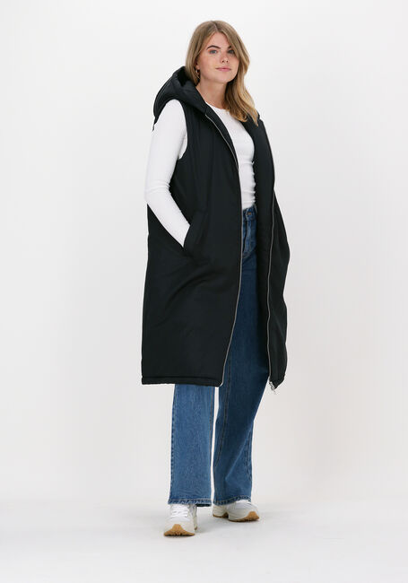 Schwarze NA-KD Bodywarmer OVERSIZED HOODED VEST - large