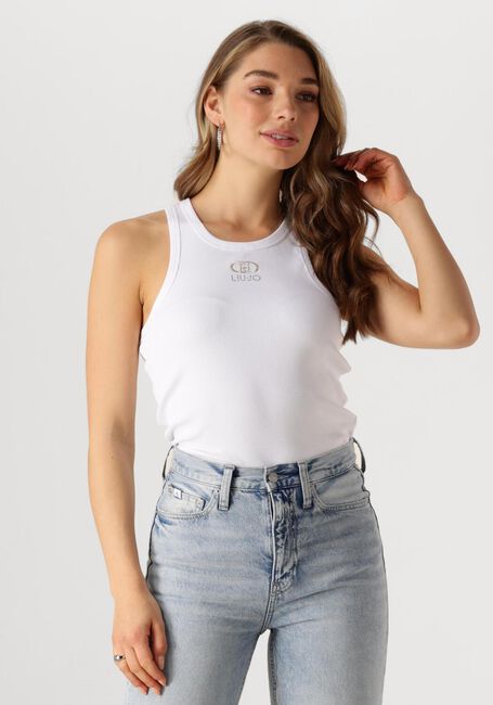 Weiße LIU JO Top TANK TOP LOGO - large