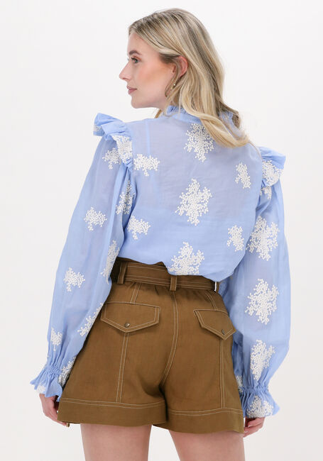 Hellblau BRUUNS BAZAAR Blusen KAMAL CAROLAS SHIRT - large
