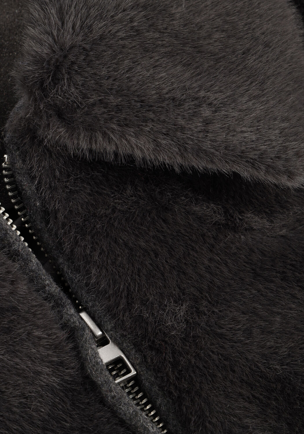 Dunkelgrau WITHBLACK Fake-Fur-Jack WBLNOHR FAUX FUR JACKET - large