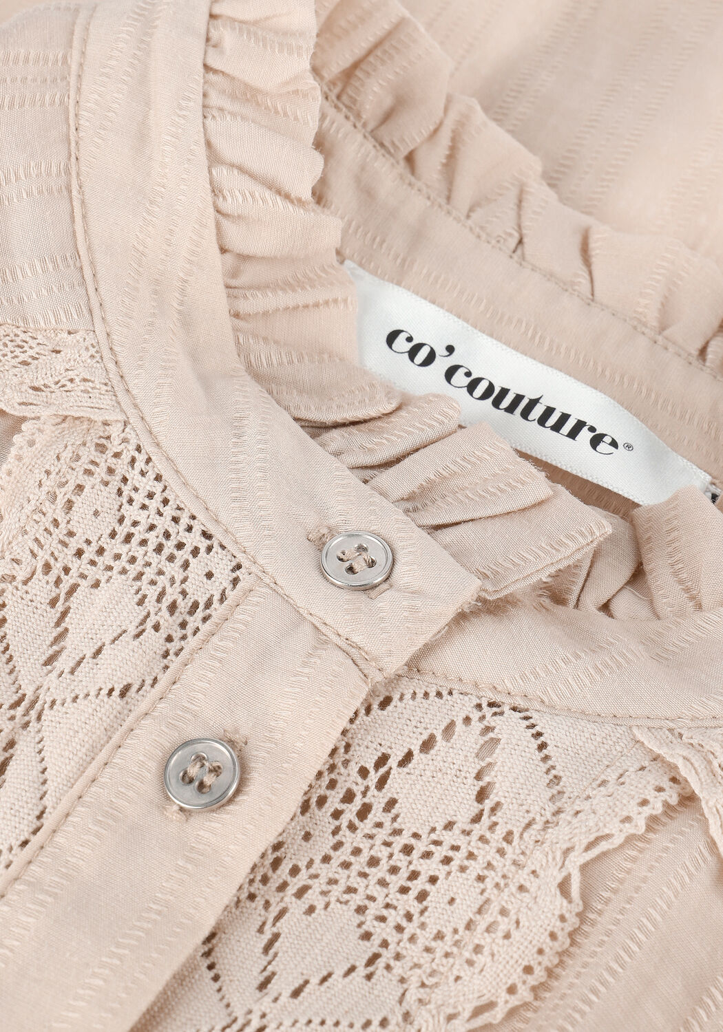 Sand CO'COUTURE Blusen LISISSA LACE SHIRT - large