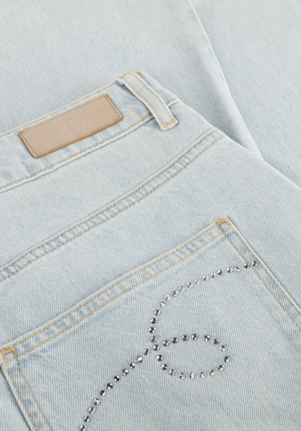 Hellblau NUKUS Straight leg jeans ABBY PANTS DENIM STRASS - large