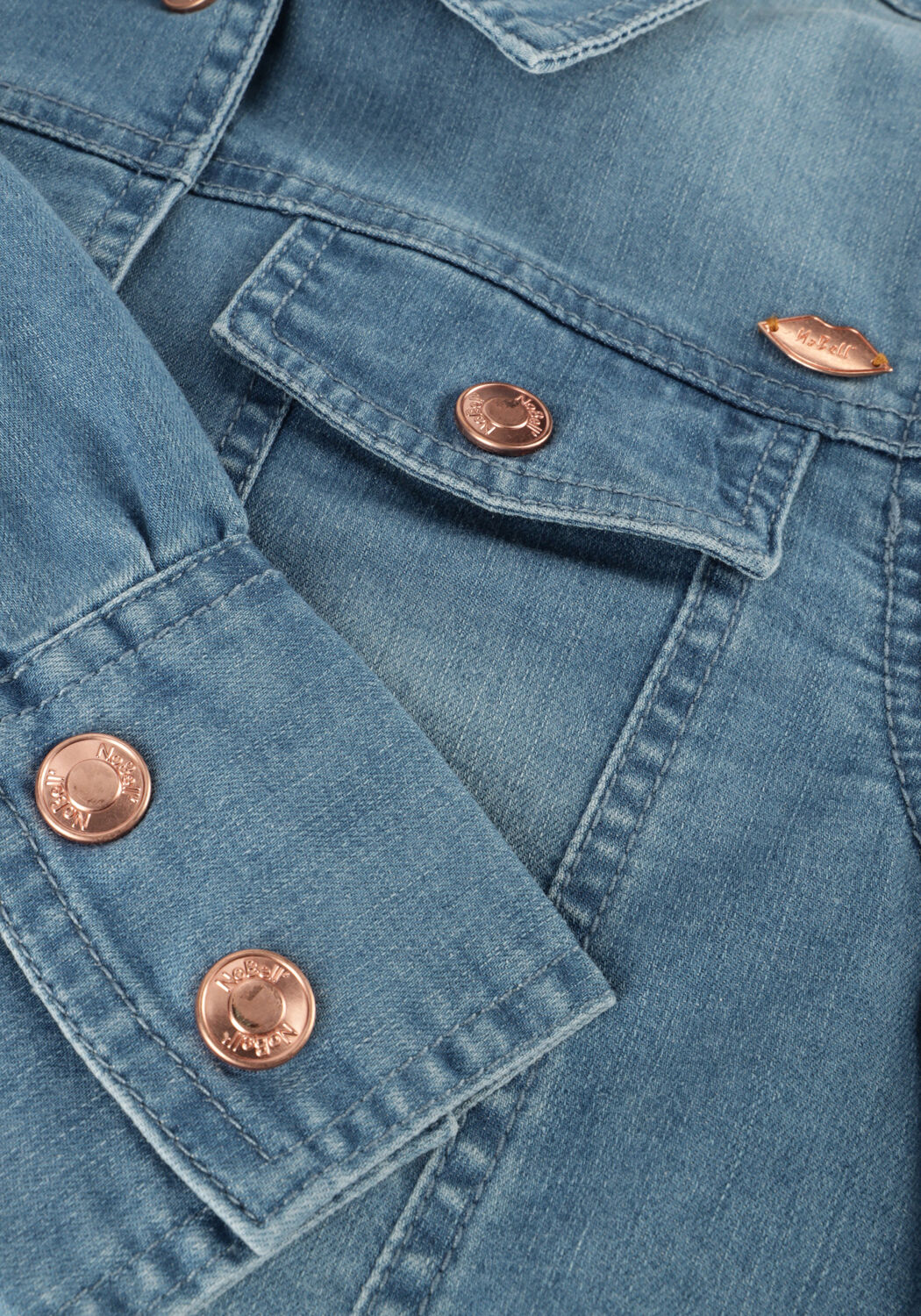 Blaue NOBELL Jeansjacke BODIL GIRLS DENIM JACKET BLUE - large