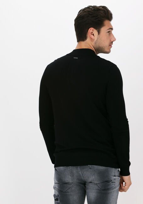 Schwarze PUREWHITE Pullover ESSENTIAL KNIT HALF ZIP LS - large