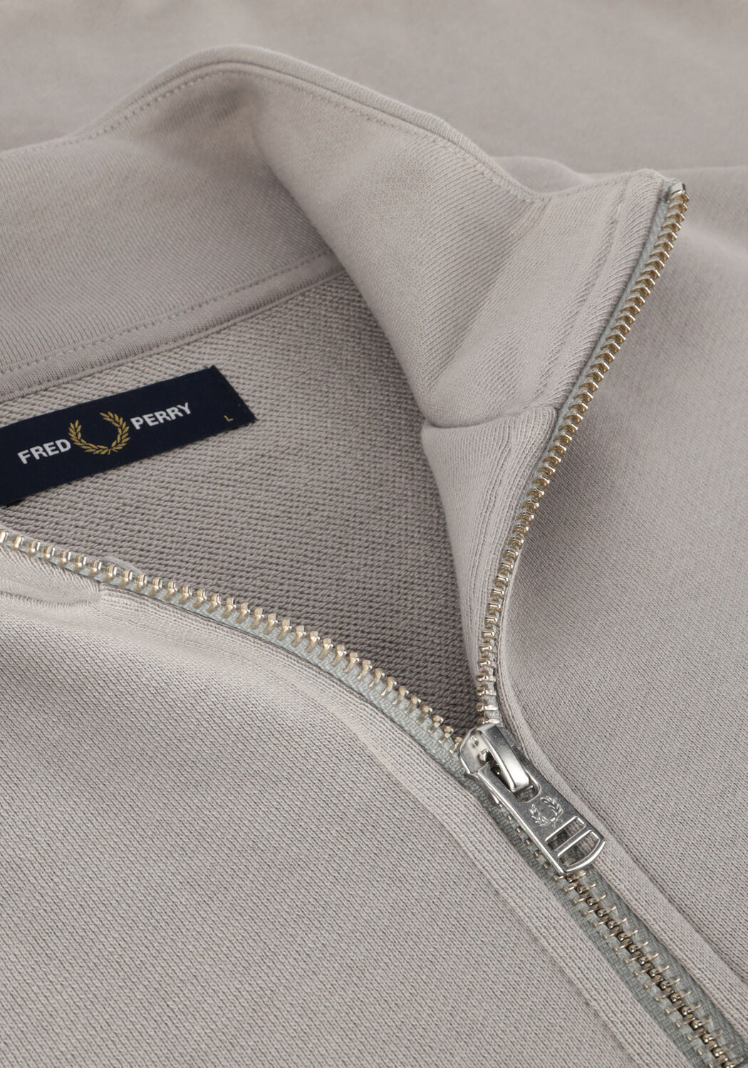 Beige FRED PERRY Sweatshirt HALF ZIP SWEATSHIRT - large