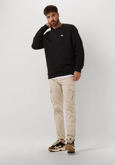 Schwarze TOMMY JEANS Pullover TJM REG BADGE CREW EXT - large