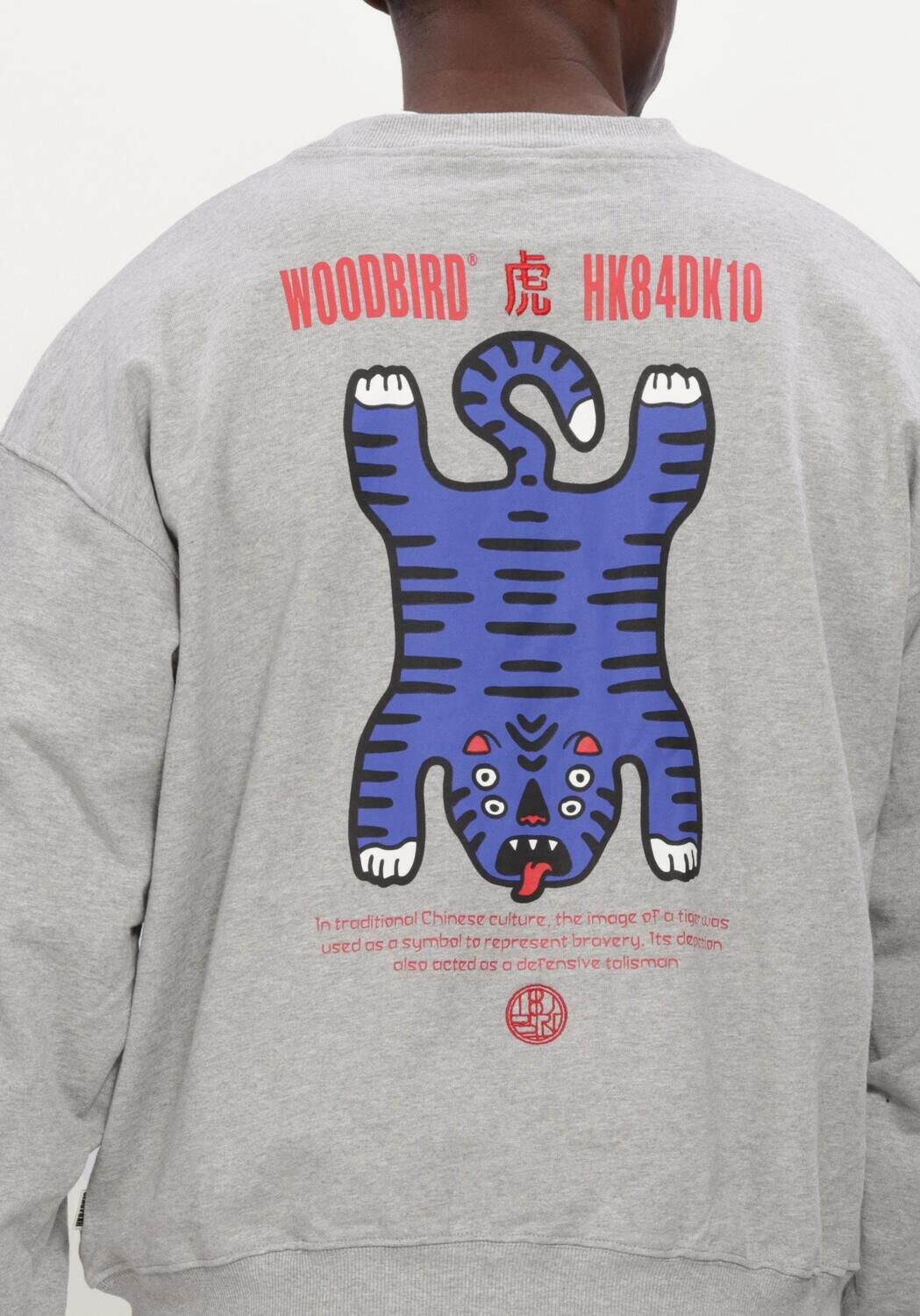 Graue WOODBIRD Sweatshirt WBDUKE TIGER CREW - large
