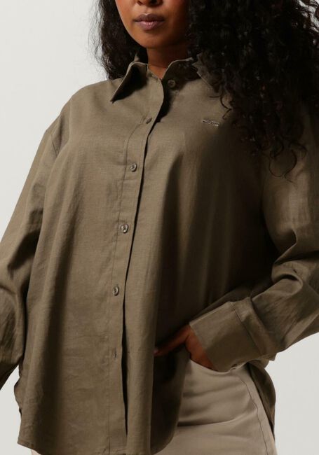 Graue GESTUZ Blusen LIZAGZ OZ LINEN SHIRT - large