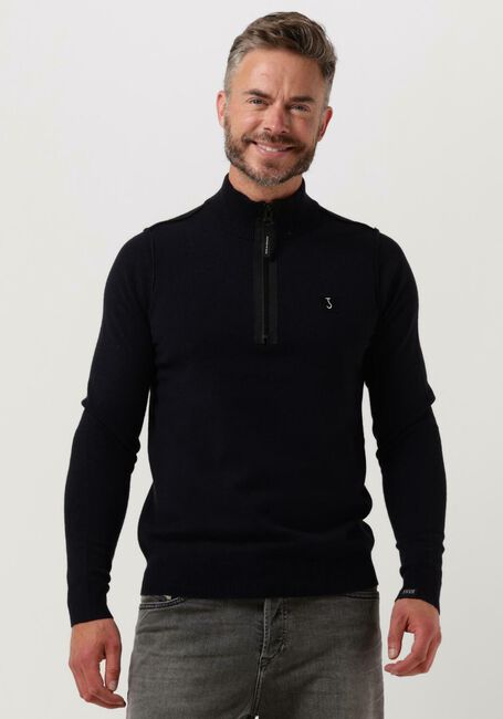 Blaue BUTCHER OF BLUE Pullover CLIFDEN HALFZIP - large