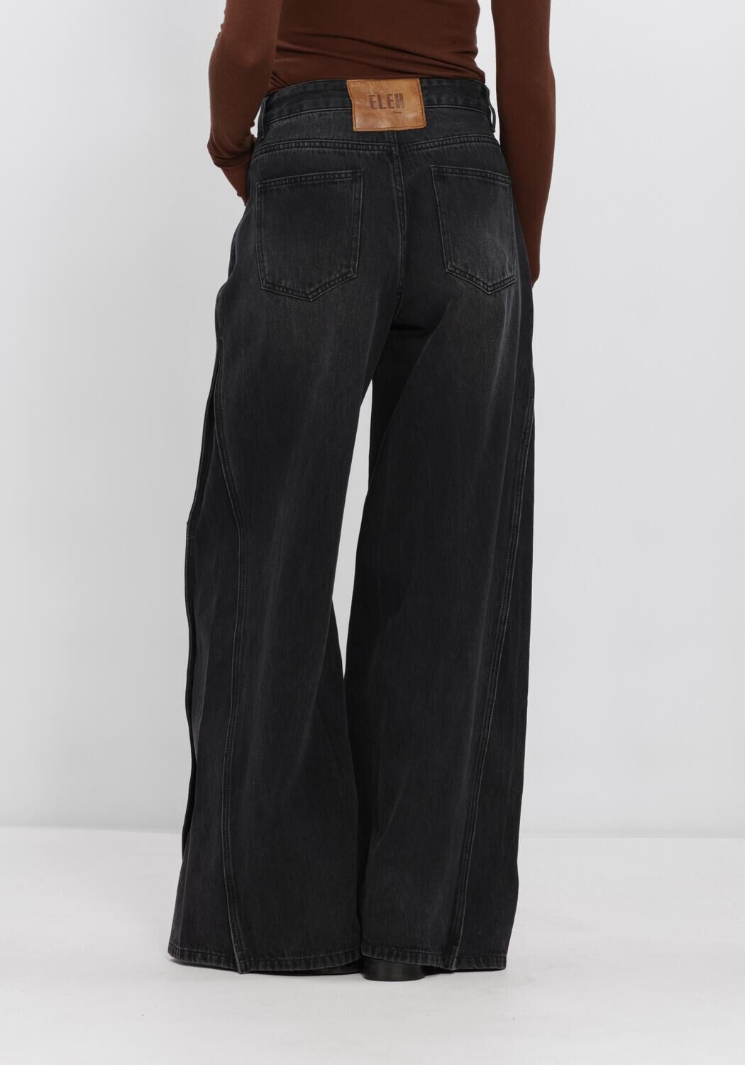 Schwarze ELEH Wide jeans EFWJ260004 - large