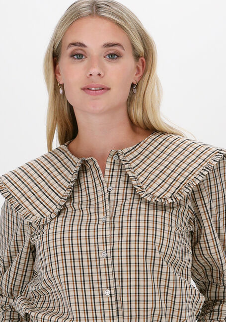 Sand CO'COUTURE Blusen CILIA COLLAR CHECK SHIRT - large