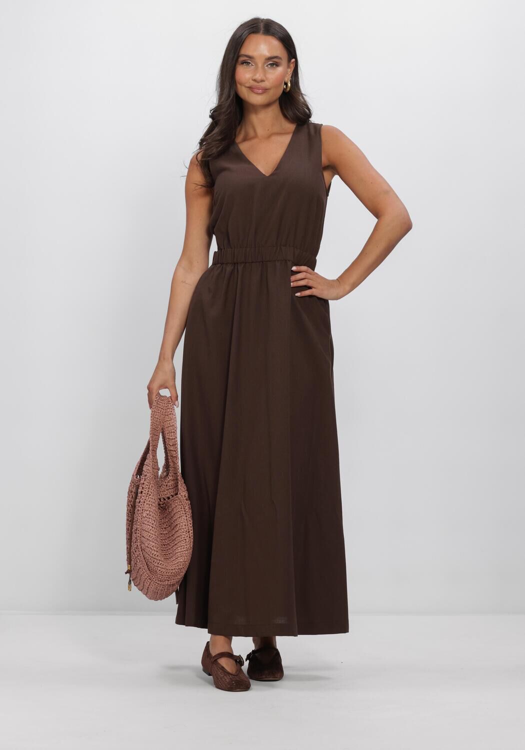 Braune AIMEE THE LABEL Kleider MELINAHS DRESS - large