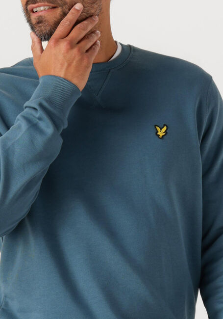 Blaue LYLE & SCOTT Pullover CREW NECK SWEATSHIRT - large