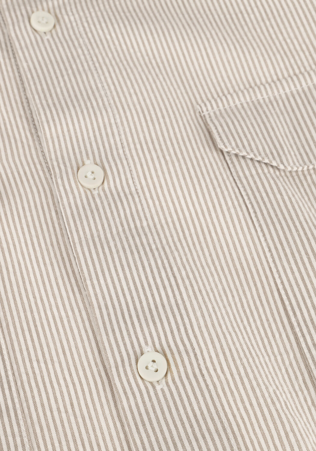 Taupe PURE PATH Casual-Oberhemd SEERSUCKER SHORTSLEEVE SHIRT WITH CHEST POCKETS - large