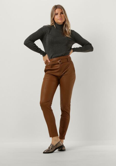 Cognacfarbene EST'SEVEN Hose EST’JESS TROUSER - large