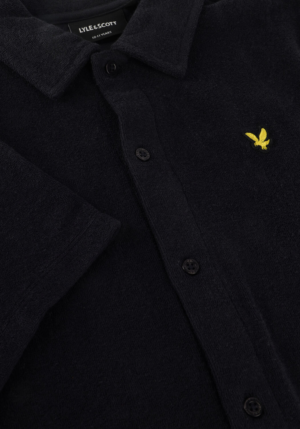 Schwarze LYLE & SCOTT Polo-Shirt SS TOWELLING SHIRT - large