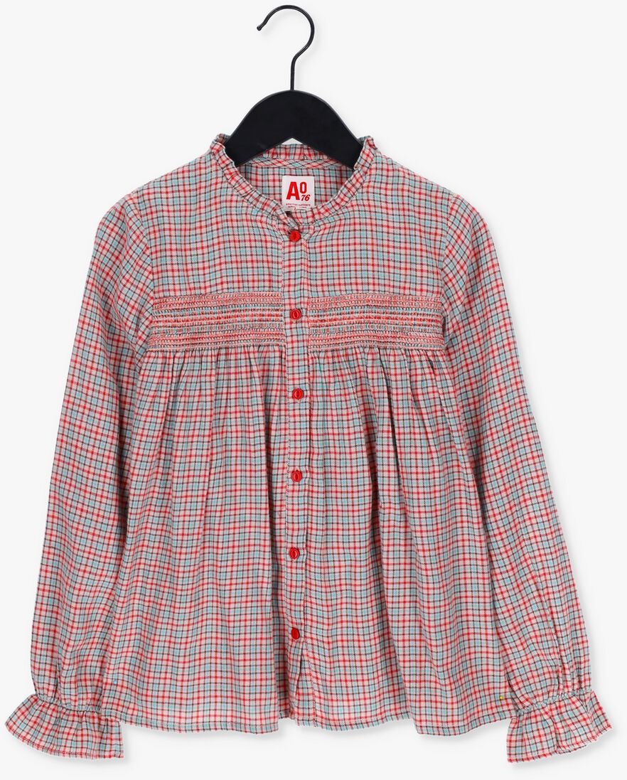 rote ao76 bluse inuit red check shirt