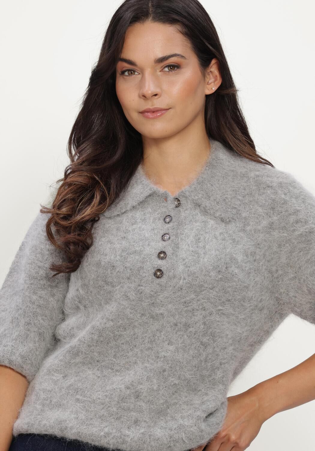 Hellgrau LINA LOCCHI Pullover LL-BENITA - large