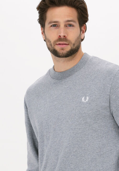 Graue FRED PERRY Pullover CREW NECK SWEATSHIRT - large