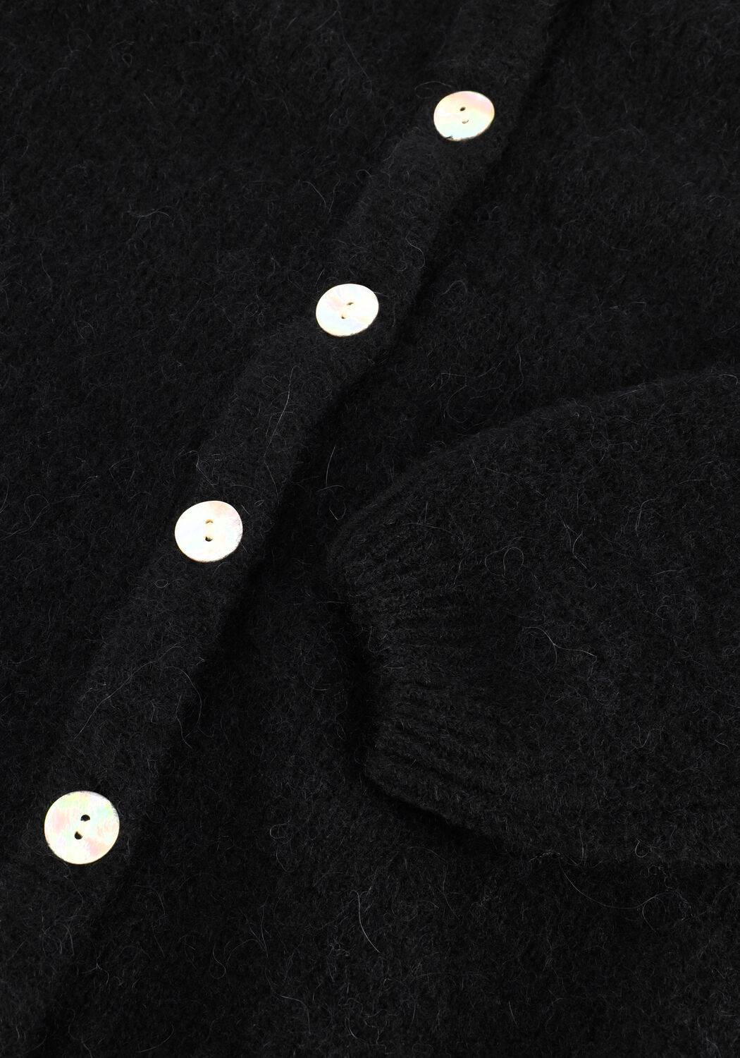 Schwarze AMERICAN VINTAGE Strickjacke VITOW CARDIGAN - large