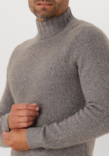 Graue PROFUOMO Rollkragenpullover PULLOVER MOCK NECK BOILED WOOL - large