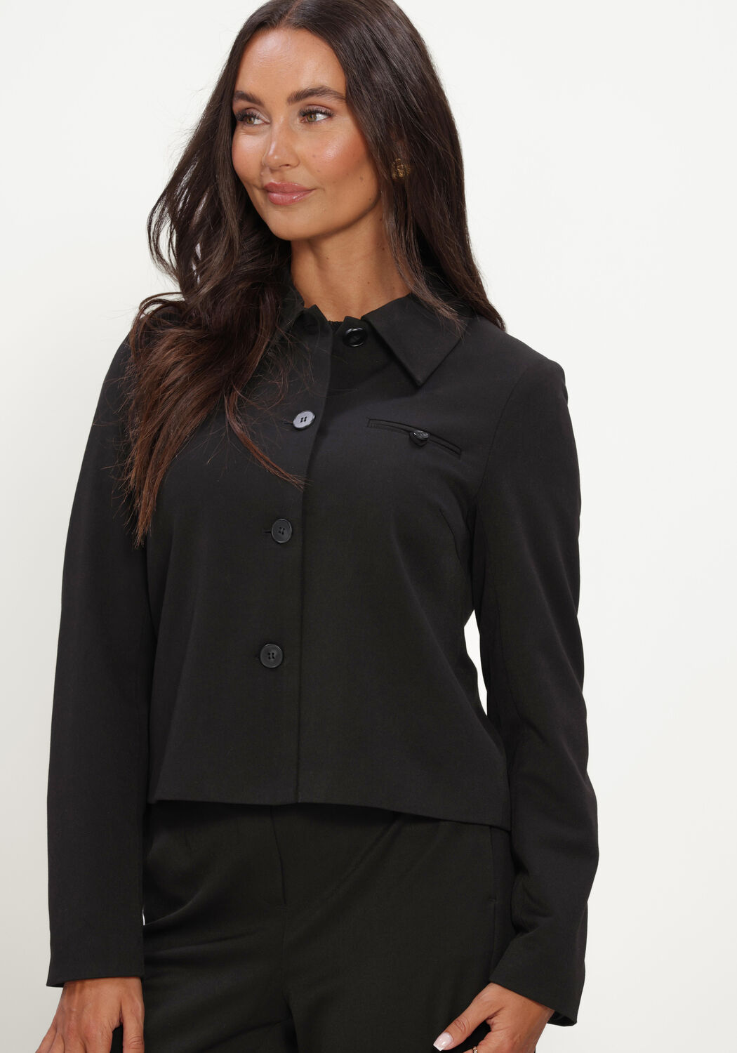 Schwarze OBJECT Blazer OBJLISA RE L/S SHORT BLAZER JACKET NOOS - large
