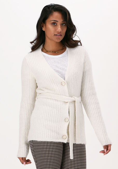 Ecru VANILIA Strickjacke HEAVY RIB CARDIGAN - large