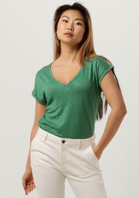 Grüne BY-BAR T-shirt MILA ORGANIC LINEN TOP - large