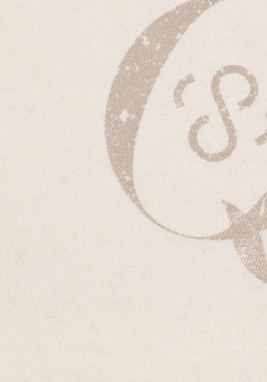 Wei&szlig;e SUMMUM Top TEE LOGO ARTWORK COTTON LINEN JERSEY - large