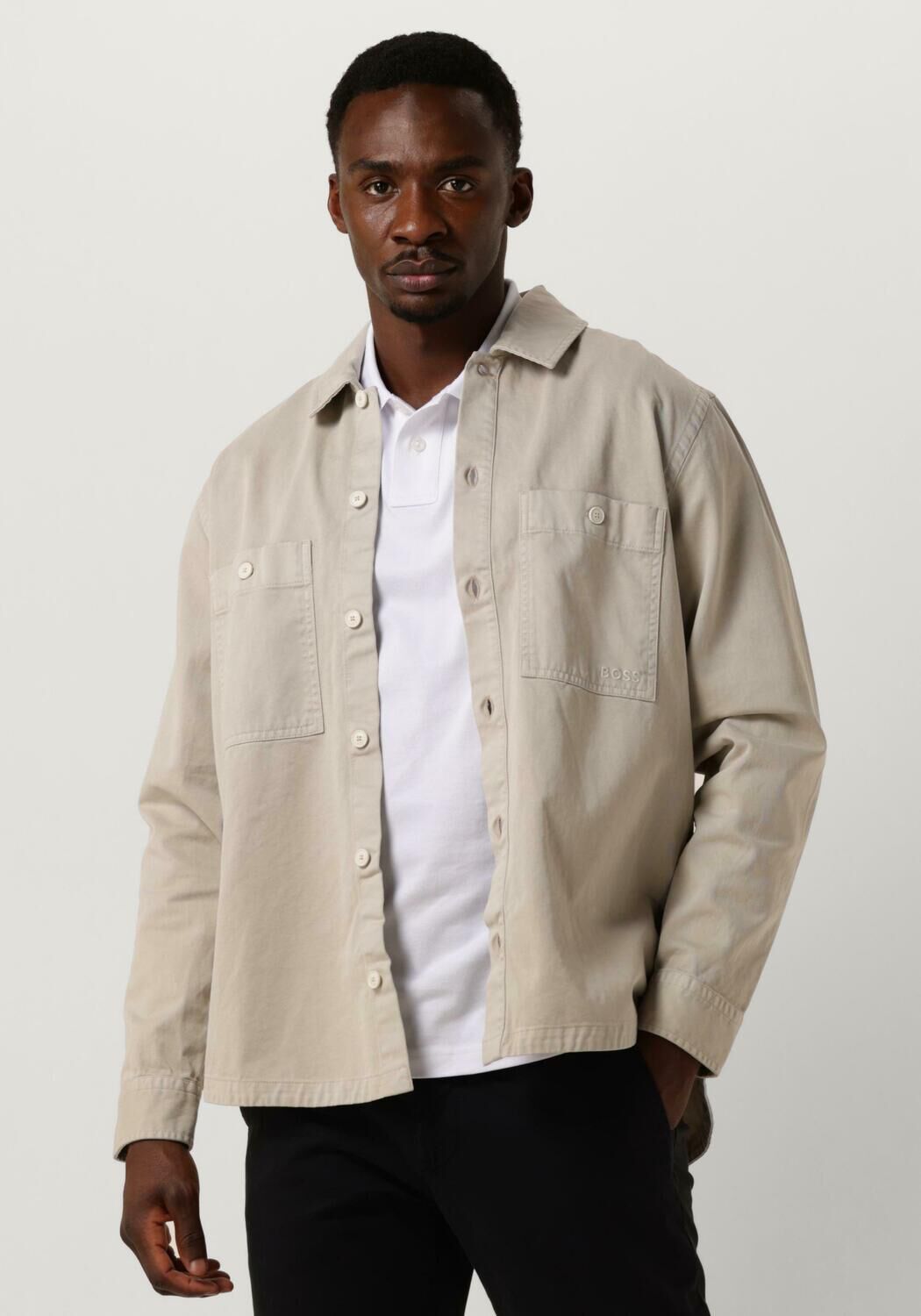 Beige BOSS Overshirt LOCKY 1 Omoda