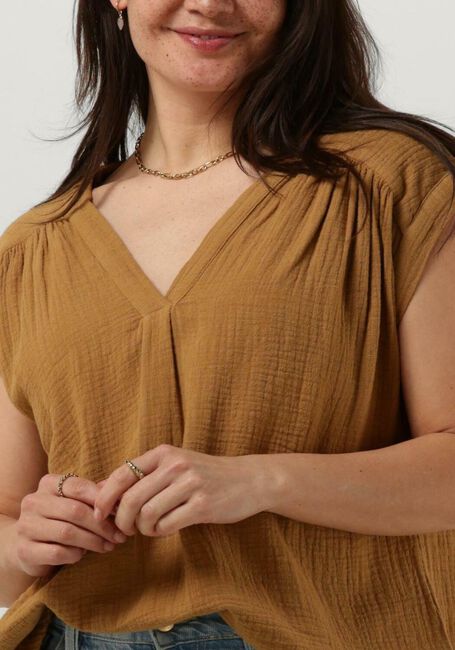 Camelfarbene CIRCLE OF TRUST Top PIEN BLOUSE - large