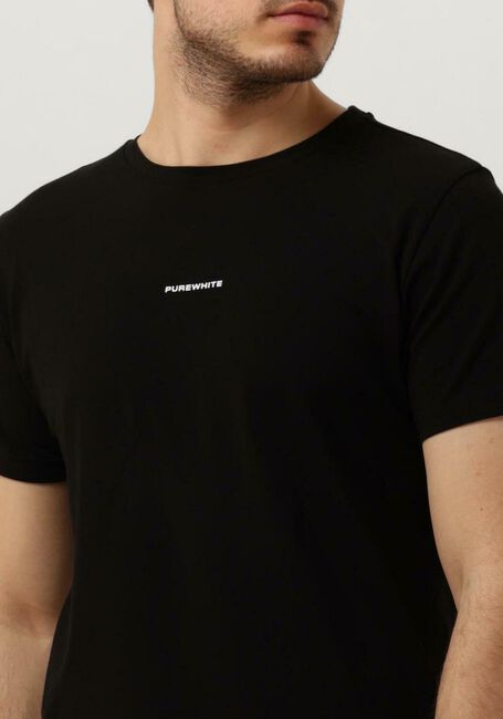 Schwarze PUREWHITE T-shirt TSHIRT WITH SMALL LOGO ON CHEST AND BIG BACK PRINT - large