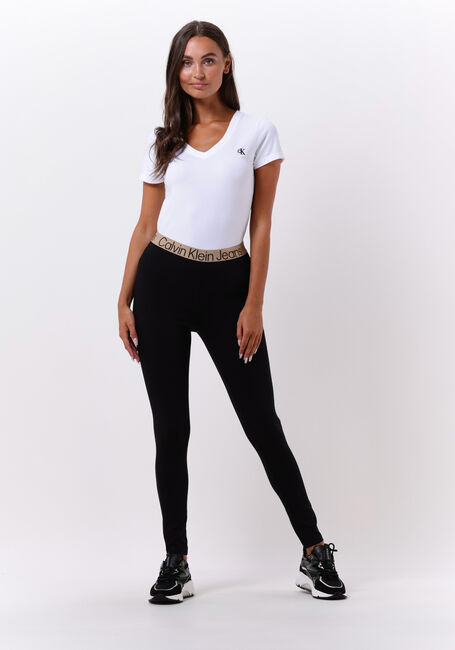 Weiße CALVIN KLEIN T-shirt CK EMBROIDERY STRETCH - large