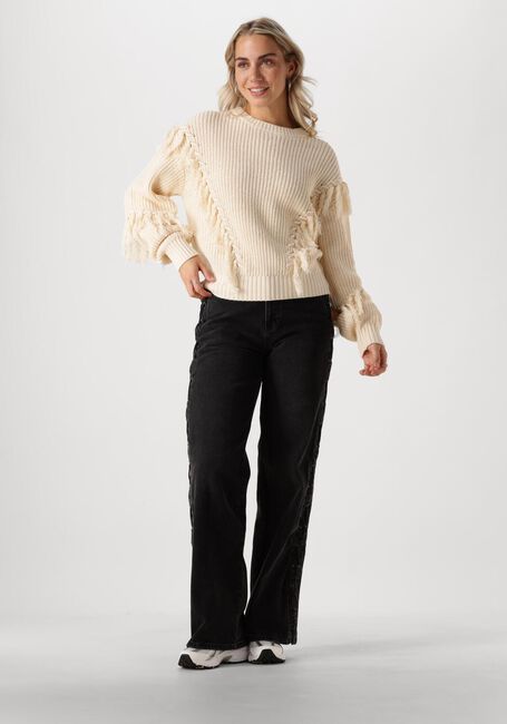 Ecru CATWALK JUNKIE Pullover RELAXED FRINGED KNIT - large