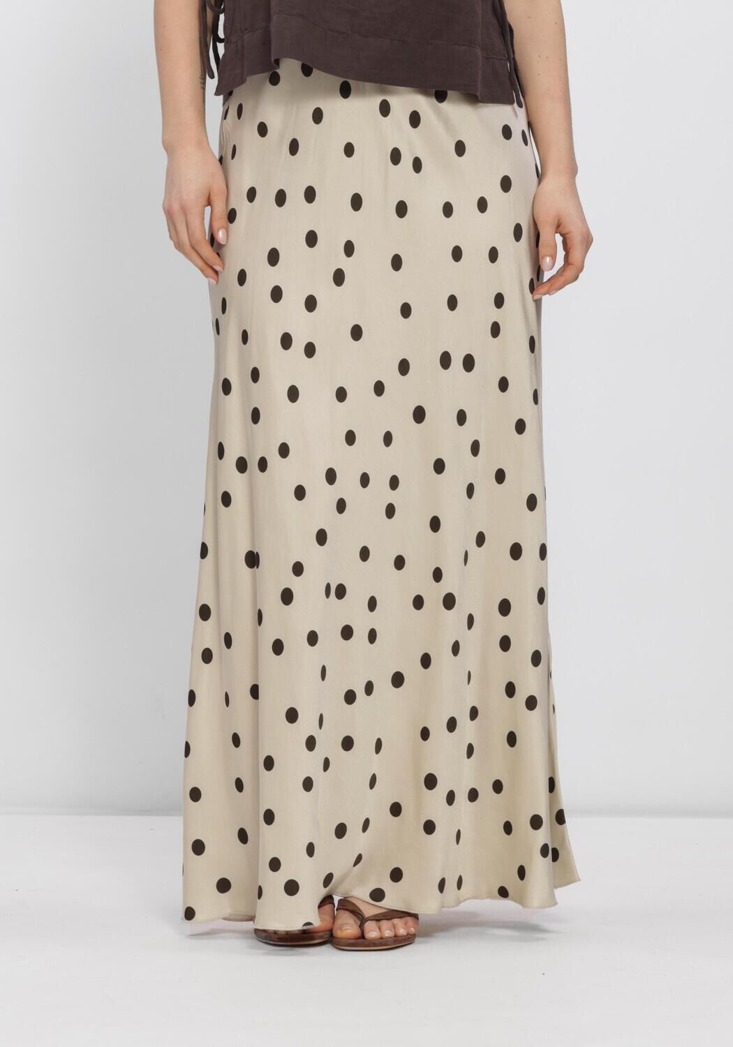 Sand MSCH COPENHAGEN Midirock MSCHCLARETTE IRIDA SKIRT AOP - large